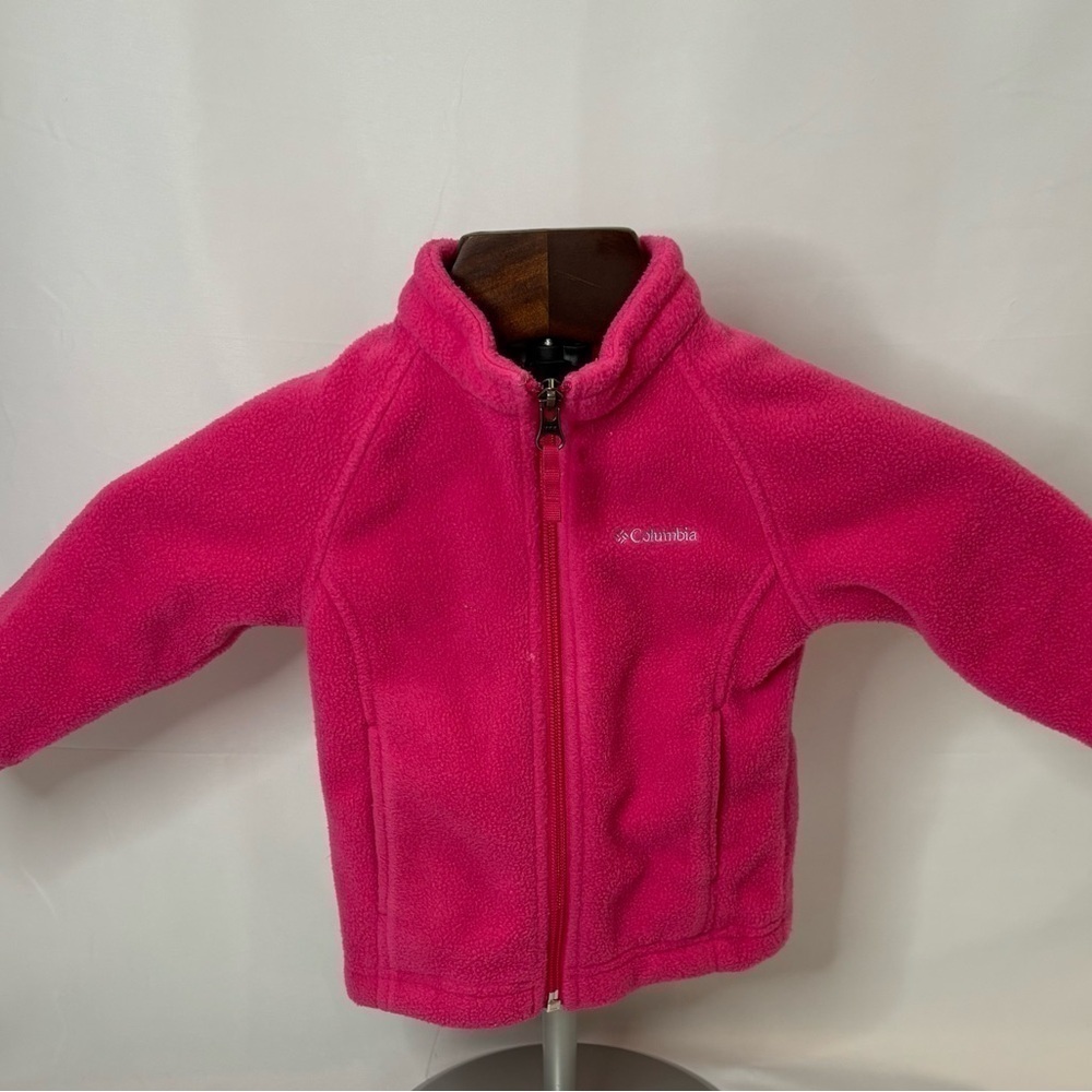 Baby Girl Hot Pink Columbia Fleece Jacket, size: 12-18 months